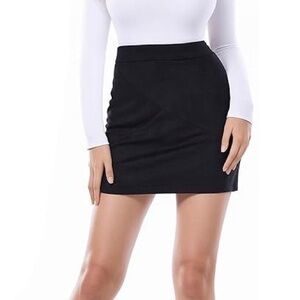 Mangopop Faux Suede Mini Skirt